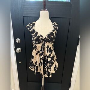 Milly of new York black and light gold shirt